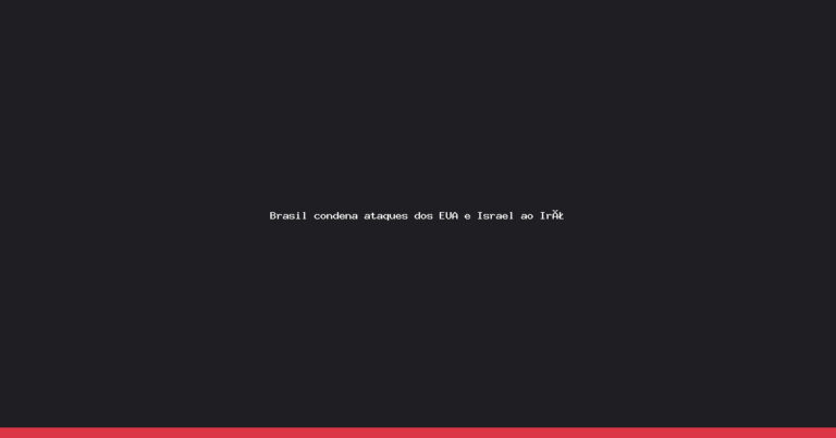 Brasil manifesta preocupação com ataques e pede contenção no Oriente Médio