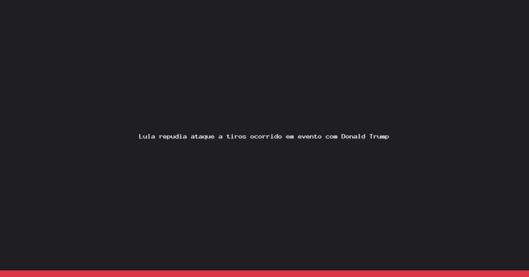 Lula condena ataque a tiros durante evento de Donald Trump em Washington
